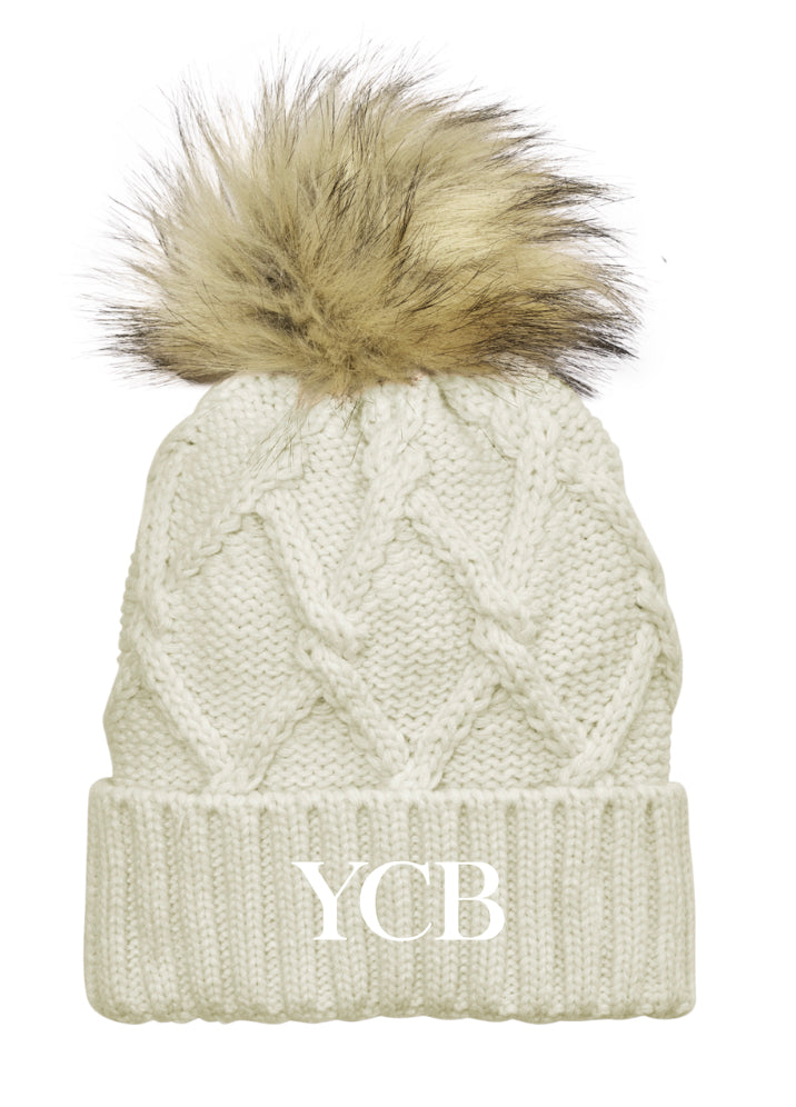 Your Crystal Bestie® Faux Fur Pom Beanie